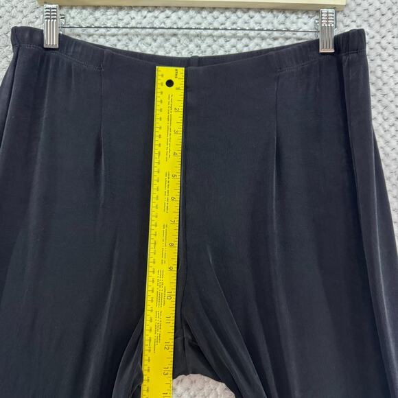 Chicos Travelers Pants Womens 2P US12/14P Black Naia Stretch Straight PullOn - Picture 10 of 13